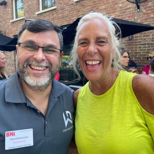 BNI CLC | Chapter Socials are a great way to meet up with our own Chapter and other BNI Members in Central Florida-here is Manuel Benavente as Secretary Treasurer and Marilou Stones as part of our Membership Committee out in the April sunshine at a cross-Chapter event